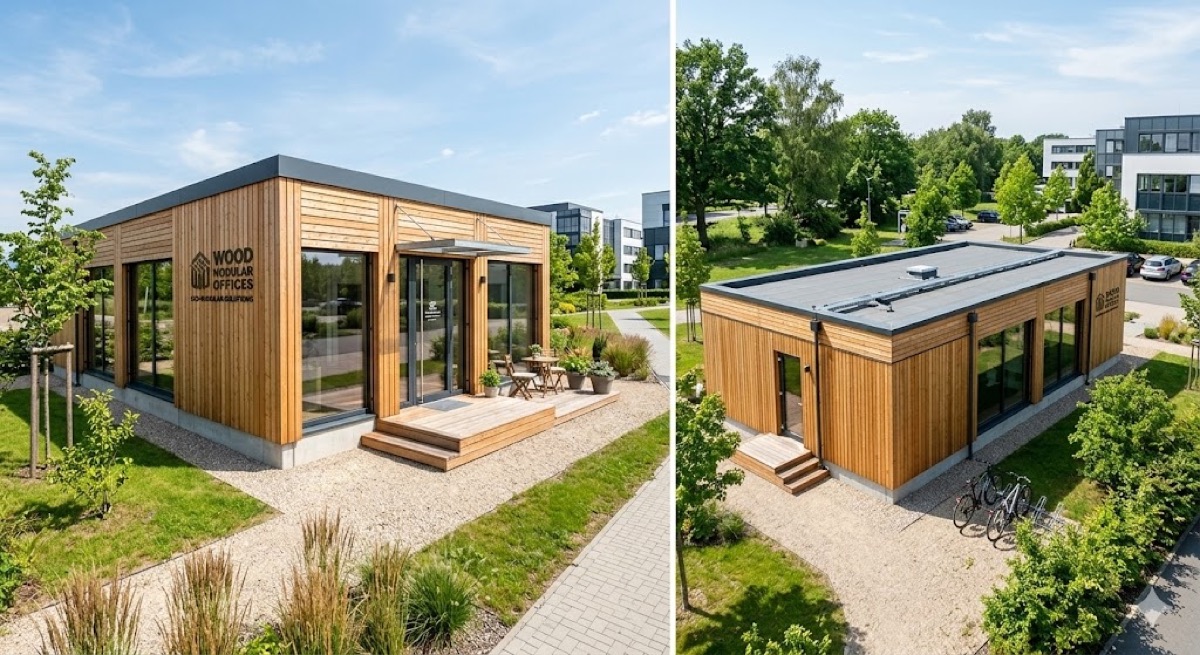 Современное модульное здание